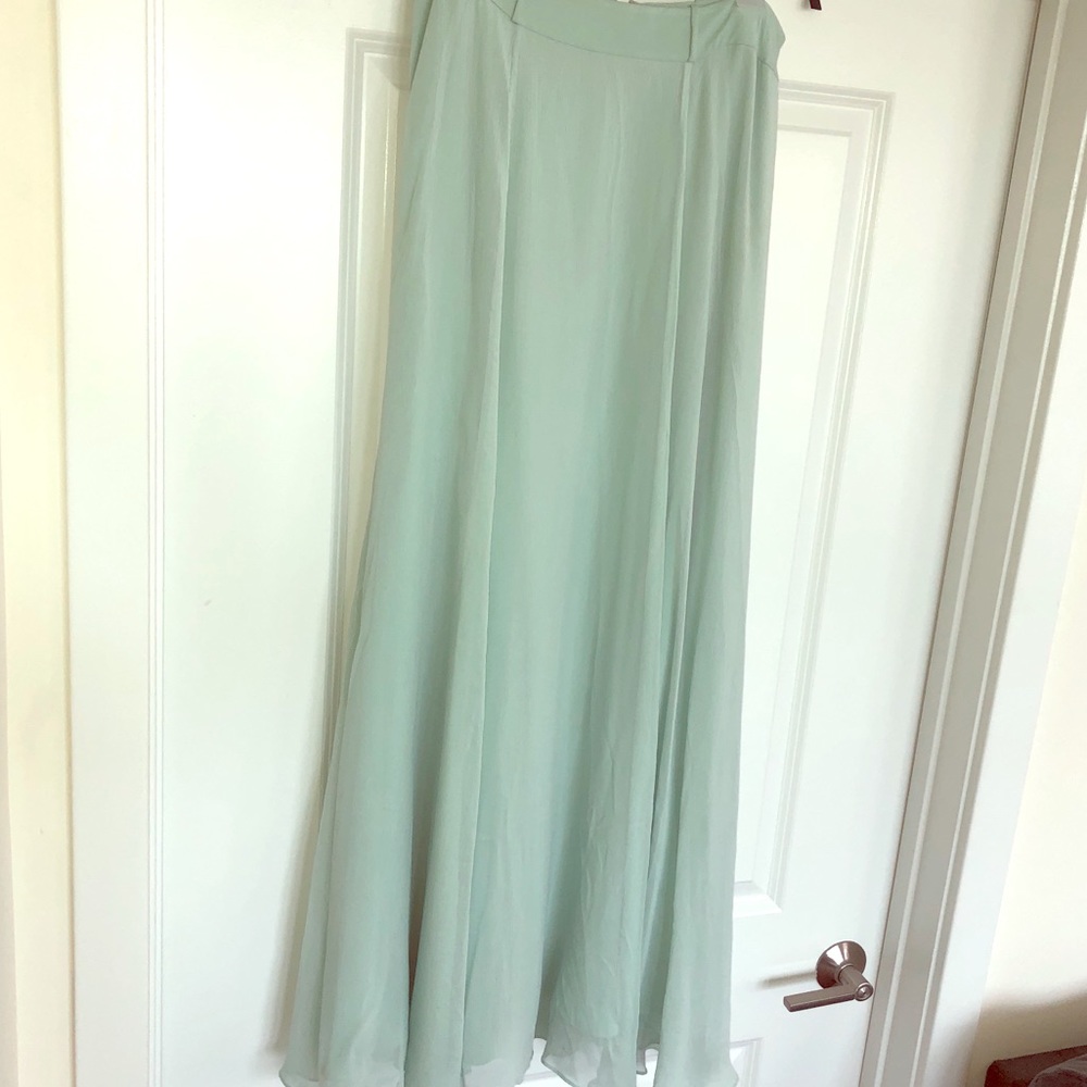 Mint green Theory maxi skirt